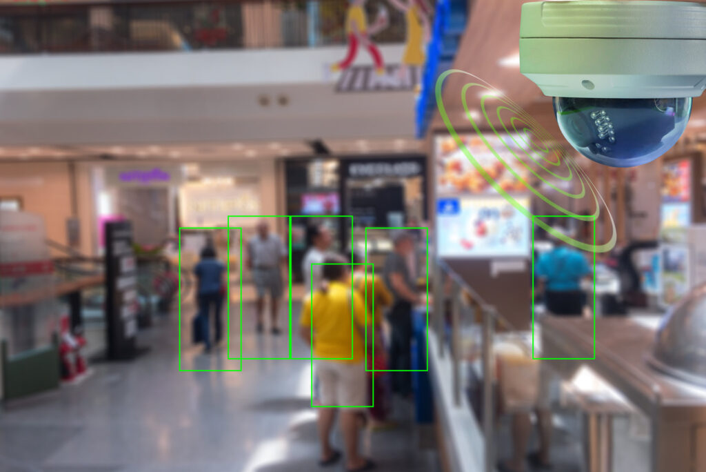 Como a inteligência artificial suporta o monitoramento de vídeo em shopping centers?