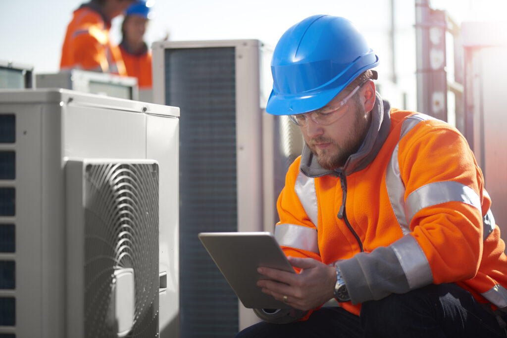 Serviço sazonal de ar condicionado e ventilação em edifícios